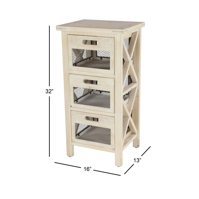 August Grove Neomi Small 3 Drawer Accent Cabinet Wayfair