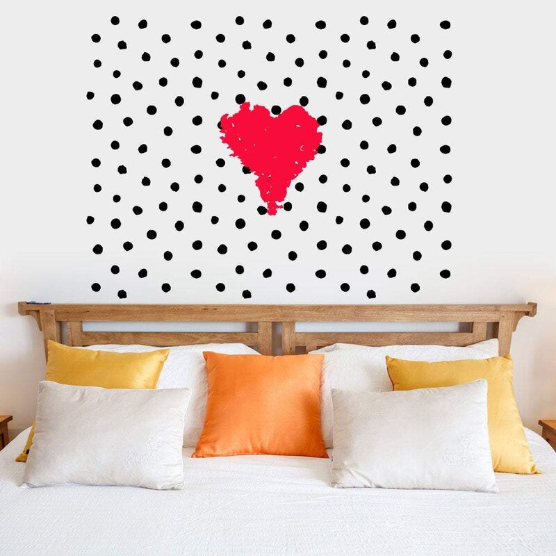 Heart vinyl decals graphics wall stickers kids bedroom wallpaper nursery art