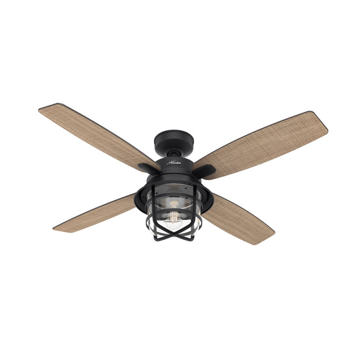 52 Port Royale 4 Blade Outdoor Ceiling Fan With Remote Light Kit Included