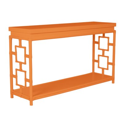 David Francis Furniture Sobe 60" Console Table  Color: Citrus Orange