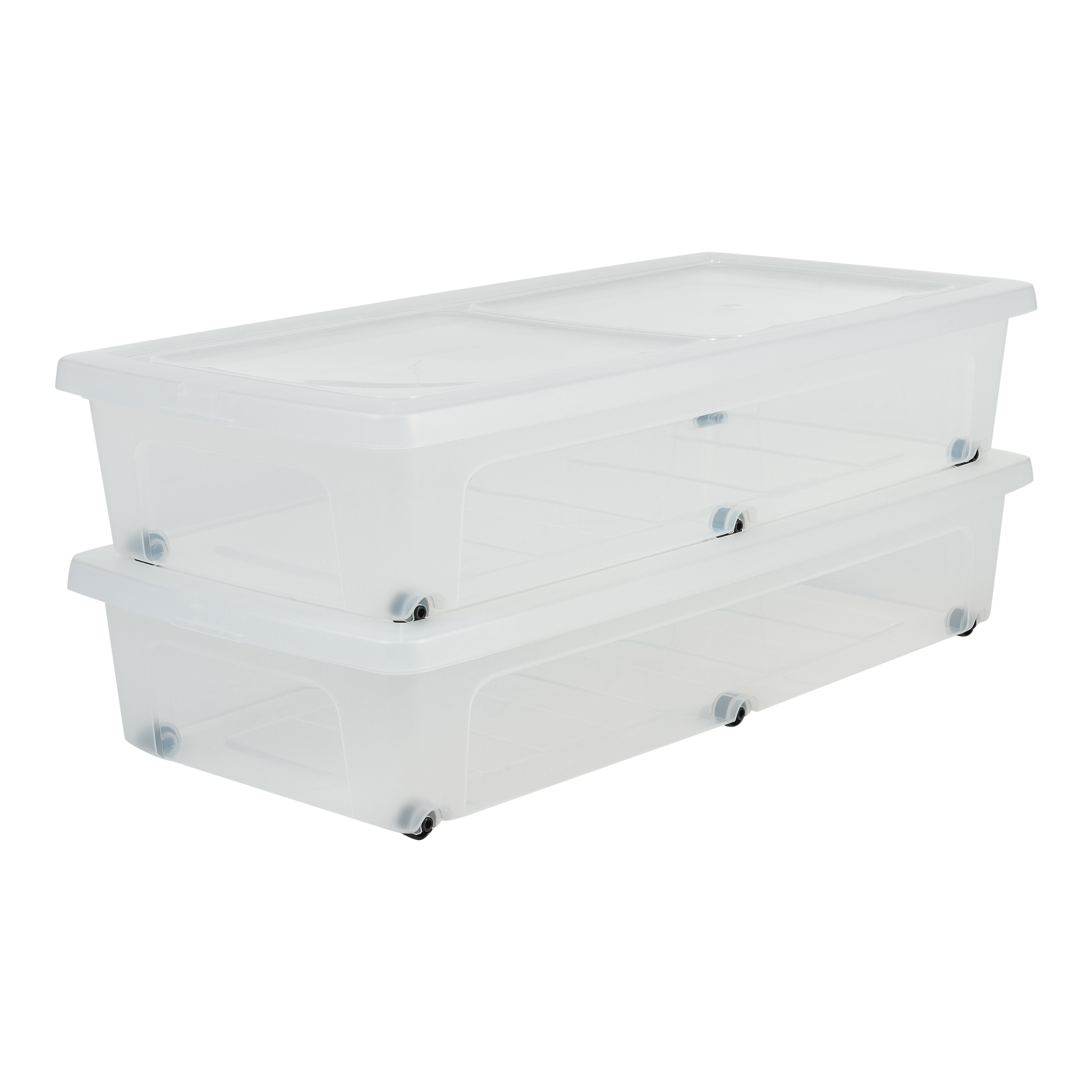 Symple Stuff Plastic 2 Piece Underbed Storage Set Wayfair Co Uk