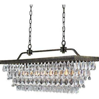 June 4 Light Crystal Chandelier Joss Main June 4 Light Crystal Chandelier