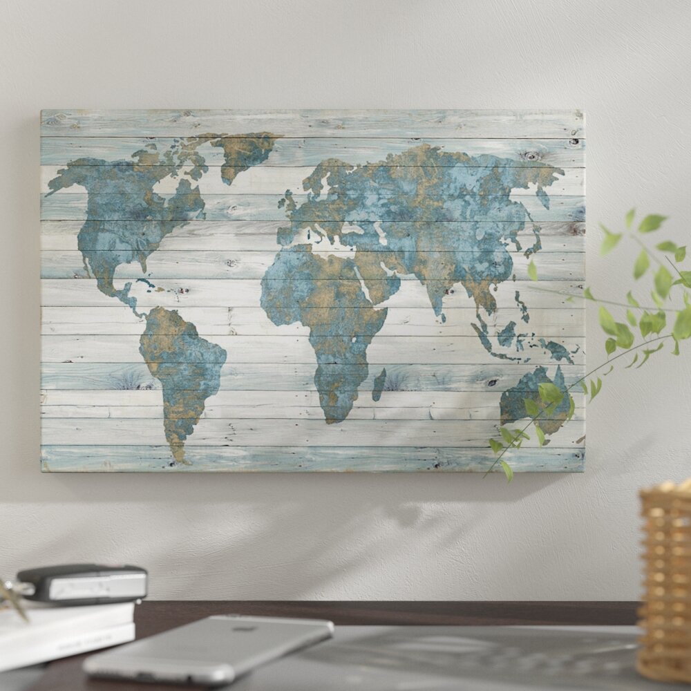 Map Of The World Framed Art World Map Wall Art