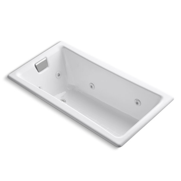 K852HB0,33,47 Kohler TeaForTwo 60" x 32" Whirlpool Bathtub Wayfair
