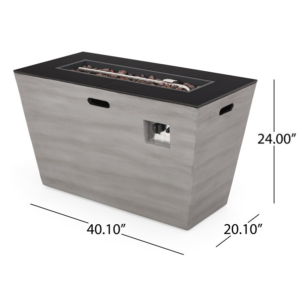 Orren Ellis Berkshire Outdoor Modern Concrete Propane Fire Pit Table Reviews Wayfair Ca