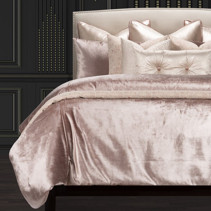 F Scott Fitzgerald Breakfast In Bed Pink Velvet Duvet Cover