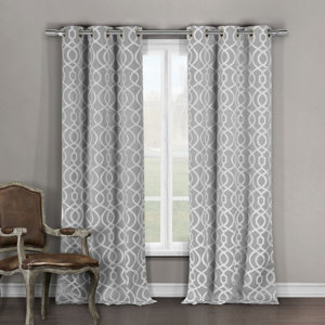 Marseilles Geometric Blackout Thermal Grommet Curtain Panels (Set of 2)