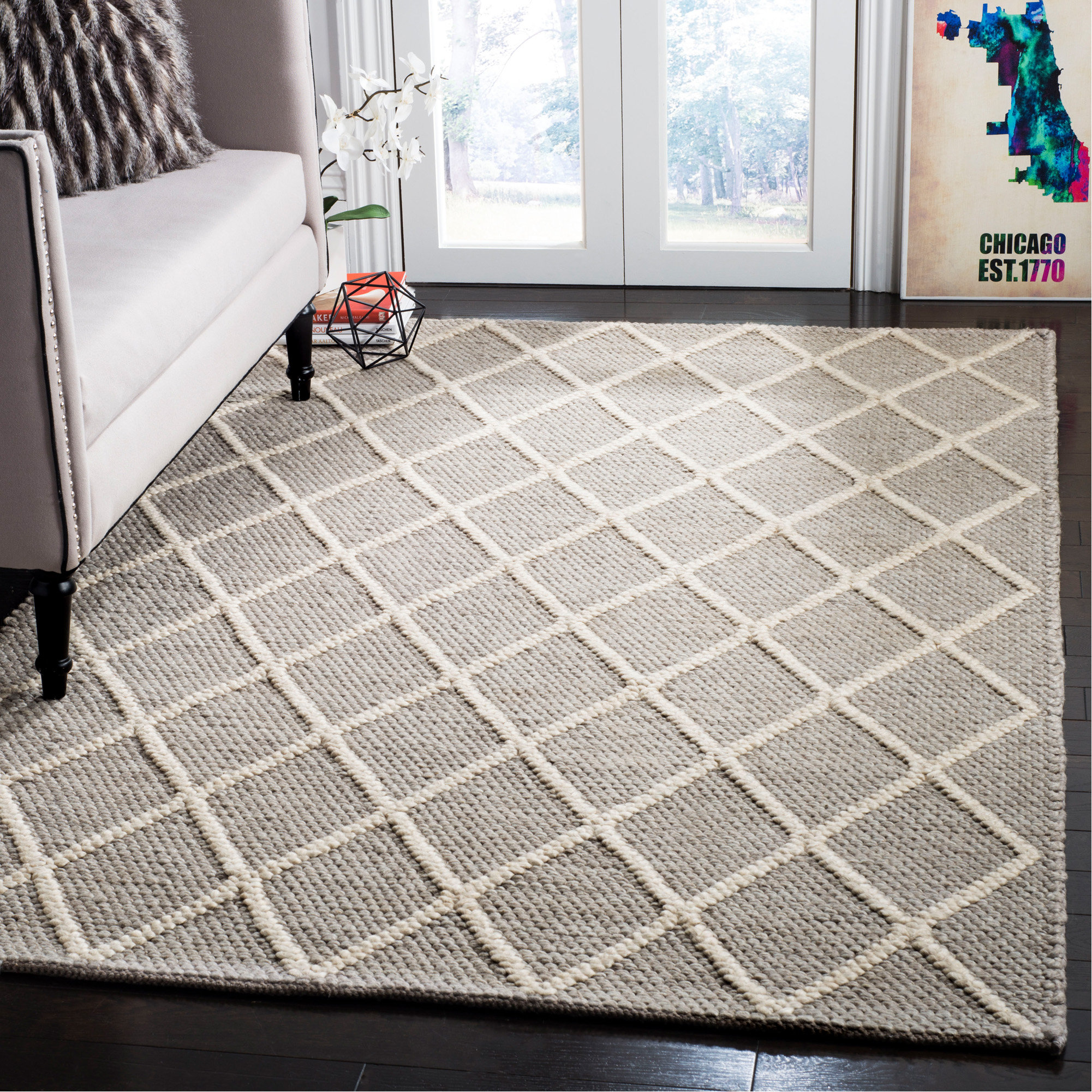 Billie Geometric Handmade Flatweave Gray Area Rug Reviews Joss Billie Geometric Handmade Flatweave