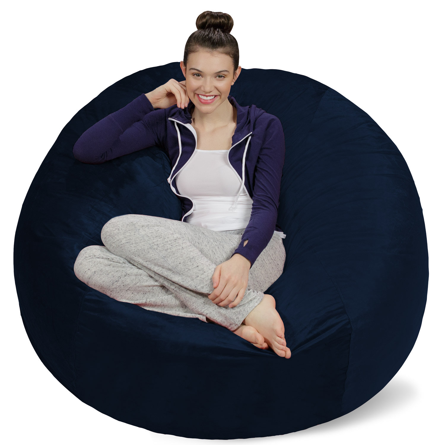 large blue bean bag