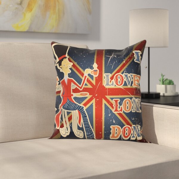 Union Jack 100% Cotton Cushion Covers,Sofa Cases Couch Pillow 18"x18" Piped Edge 
