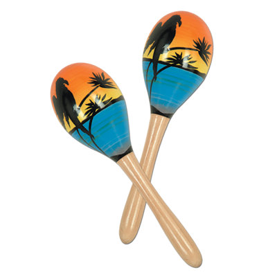Tropical Fun Party Maracas (Set of 4) The Beistle Company