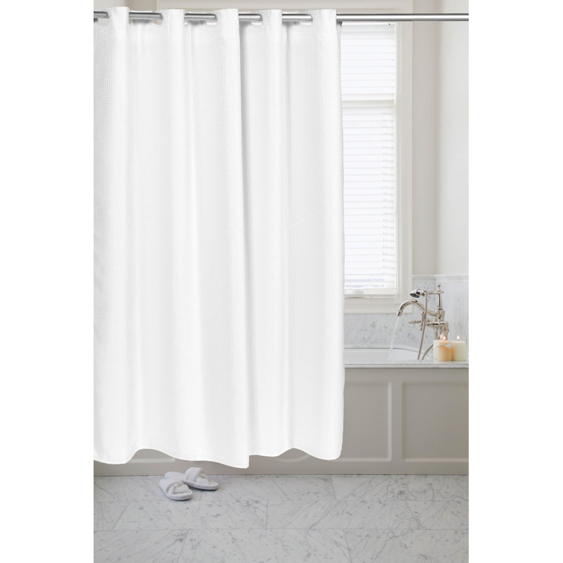 Ben And Jonah Pre Hooked Waffle Weave Shower Curtain Reviews Pre Hooked Waffle Weave Shower Curtain