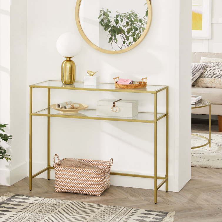 gold entrance table