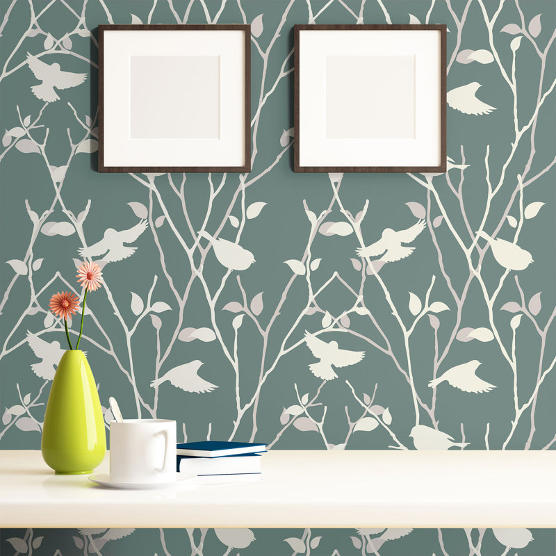 Ivy Bronx Pranay Bird Animal Removable Peel And Stick Wallpaper Panel Wayfair