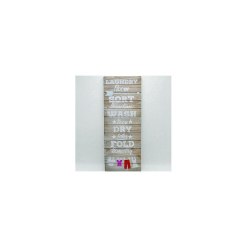 Country Printed Quality Wooden Sign LAUNDRY ROOM PUSH BUTTON New
