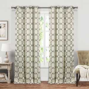 Goggans Geometric Blackout Thermal Curtain Panels (Set of 2)