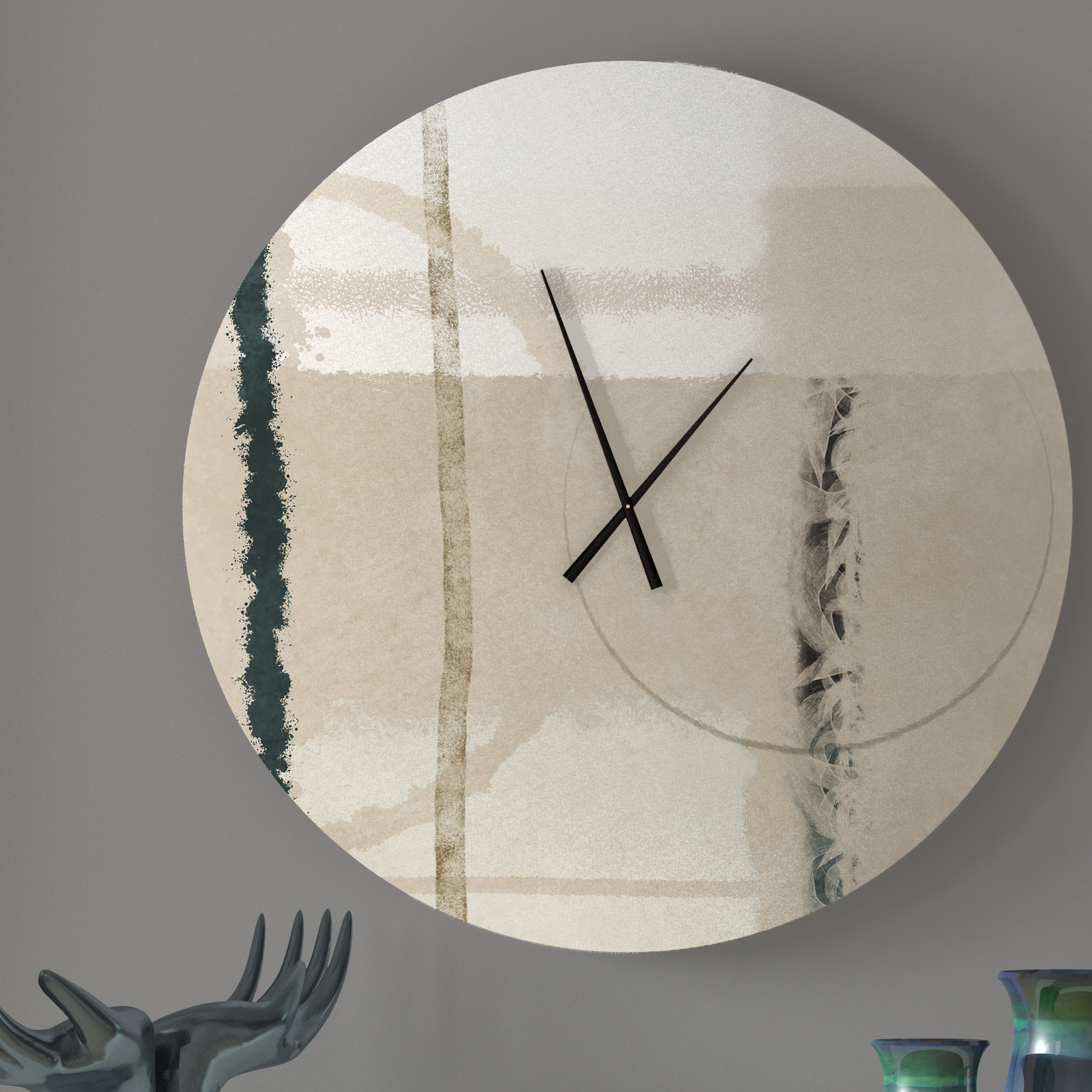 Latitude Run Flash Gutsy Abstract Metal Wall Clock Wayfair
