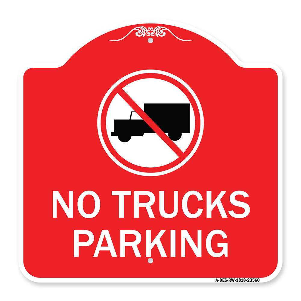 Made in The USA Protect Your Business & Municipality SignMission Designer Series Sign Black & Gold 18 X 18 Heavy-Gauge Aluminum Architectural Sign No Parking Between Signs Right 