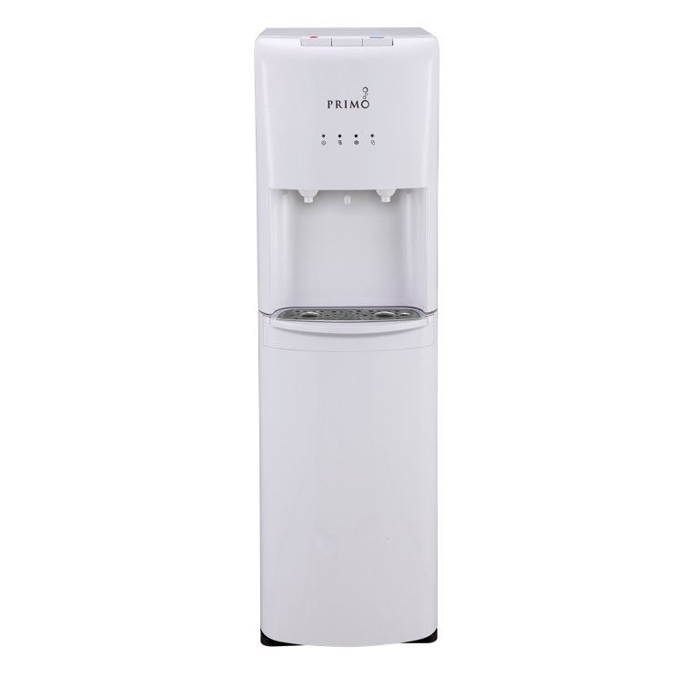Freestanding Bottom Loading Electric Water Cooler with Hot and Cold  Temperature Options in White