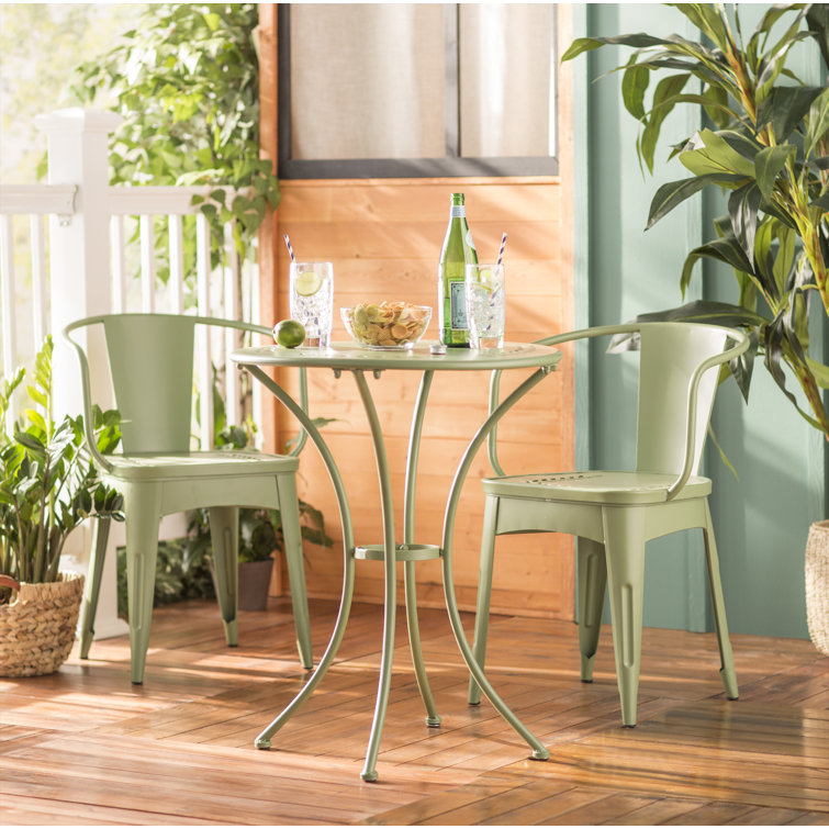 Charlton Home Springmont Round 2 Person 24 Long Bistro Set Reviews Wayfair