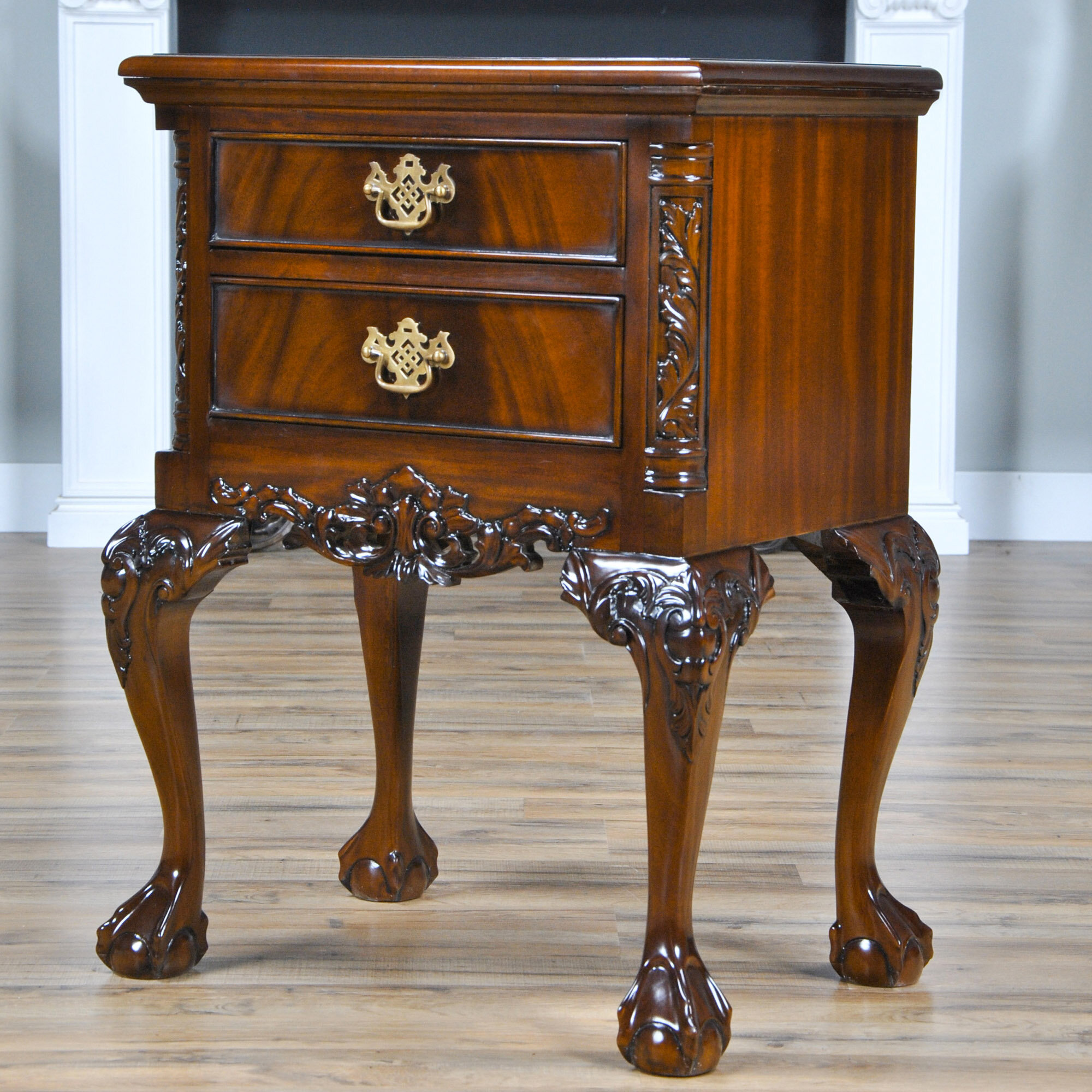 Astoria Grand Pickerington 2 Drawer Solid Wood Nightstand In Brown Wayfair