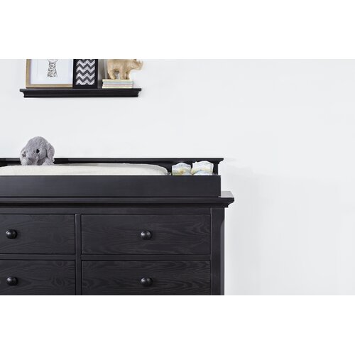 grey changing table topper