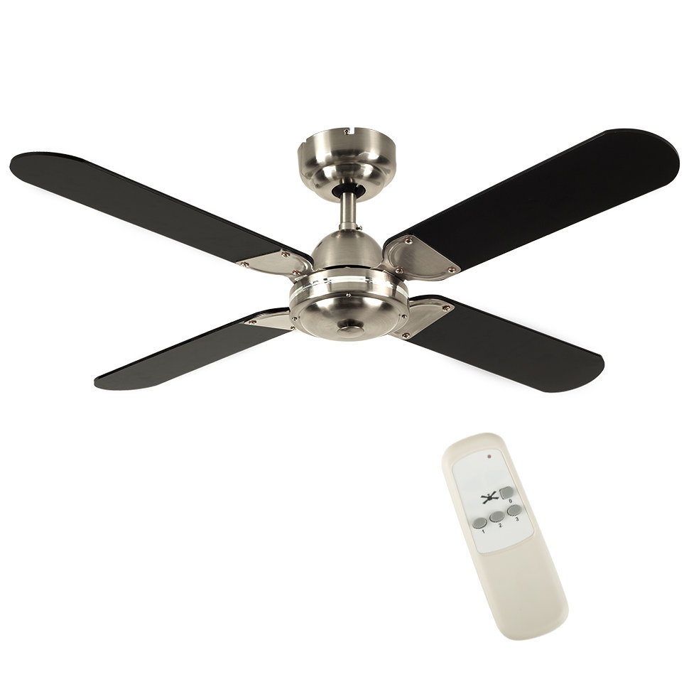Zipcode Design Leslie 107cm Magnum 4 Blade Ceiling Fan With Remote