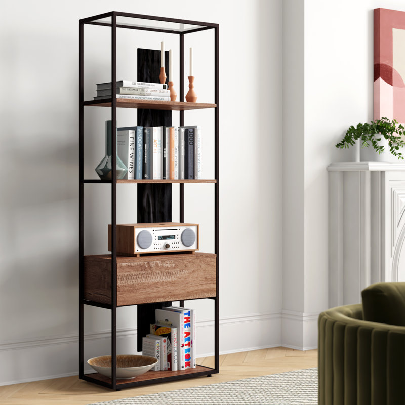 Foundstone Giselle 65 75 H X 23 25 W Metal Etagere Bookcase