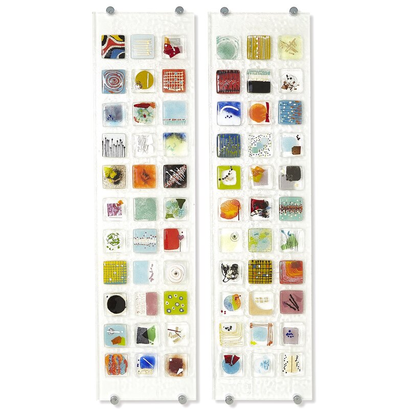 Fused Glass Art Panel - Mosaic fused glass wall decorations