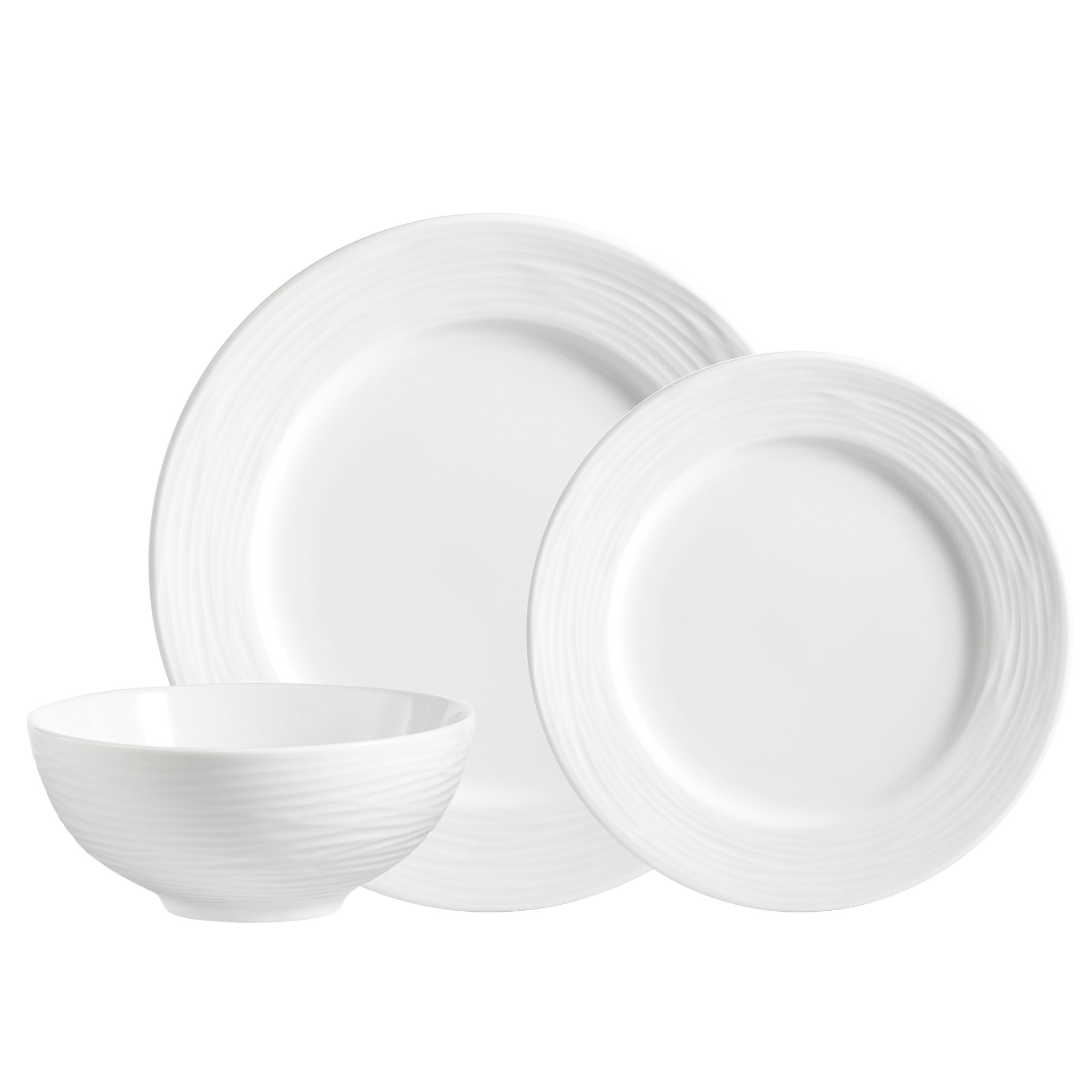 Ebern Designs Hignite Porcelain China Dinnerware Set of 12 & Reviews