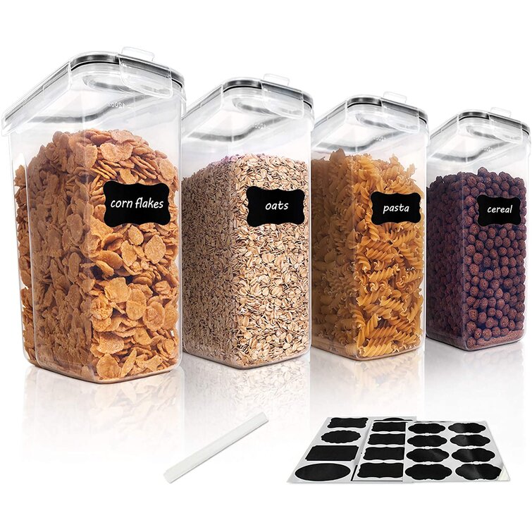 5 X Dry Food Storage Container Small Plastic Box Cereal Pasta Dispenser with Lid
