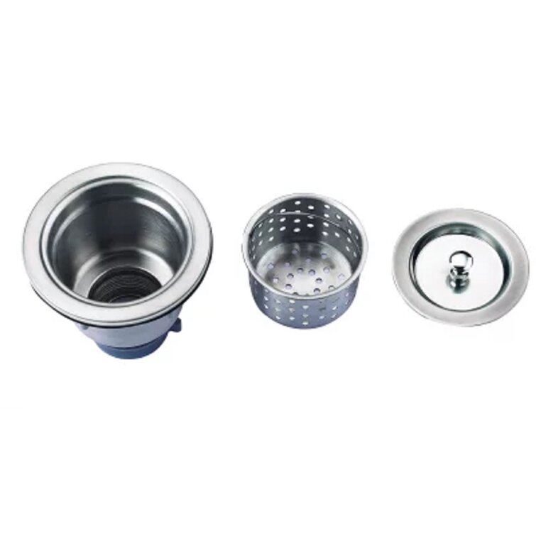 Home Stopper Sink Plug Steel Basket Strainer Waste Drain Kitchen 