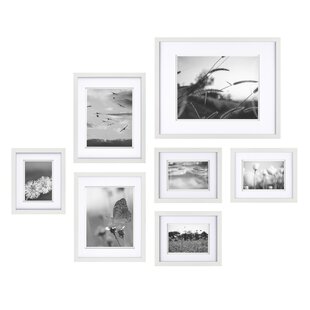 Single White Mats for 12x16. Glass Set of 5-16x20 Black Wood Picture Frames 