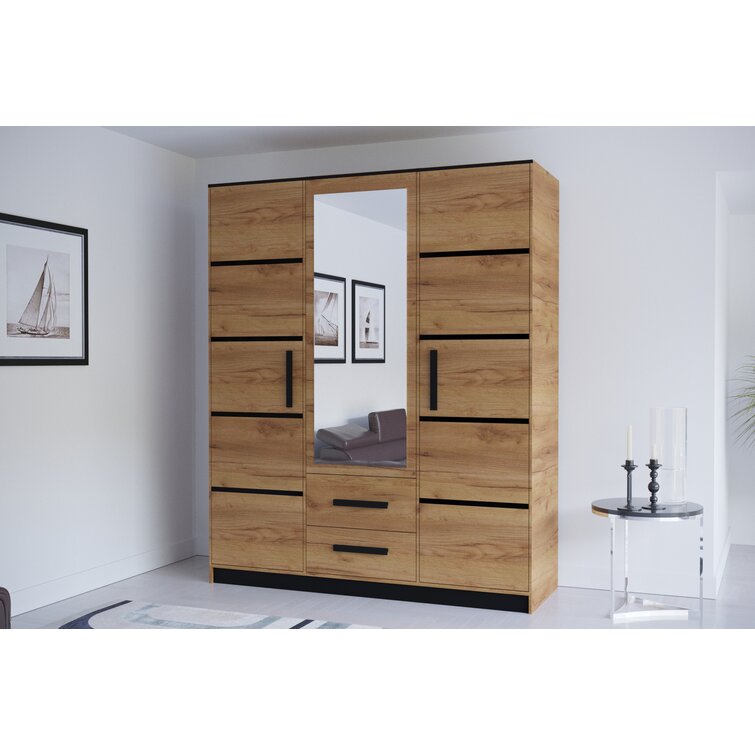 Hykkon Zackary 3 Door Wardrobe | Wayfair.co.uk