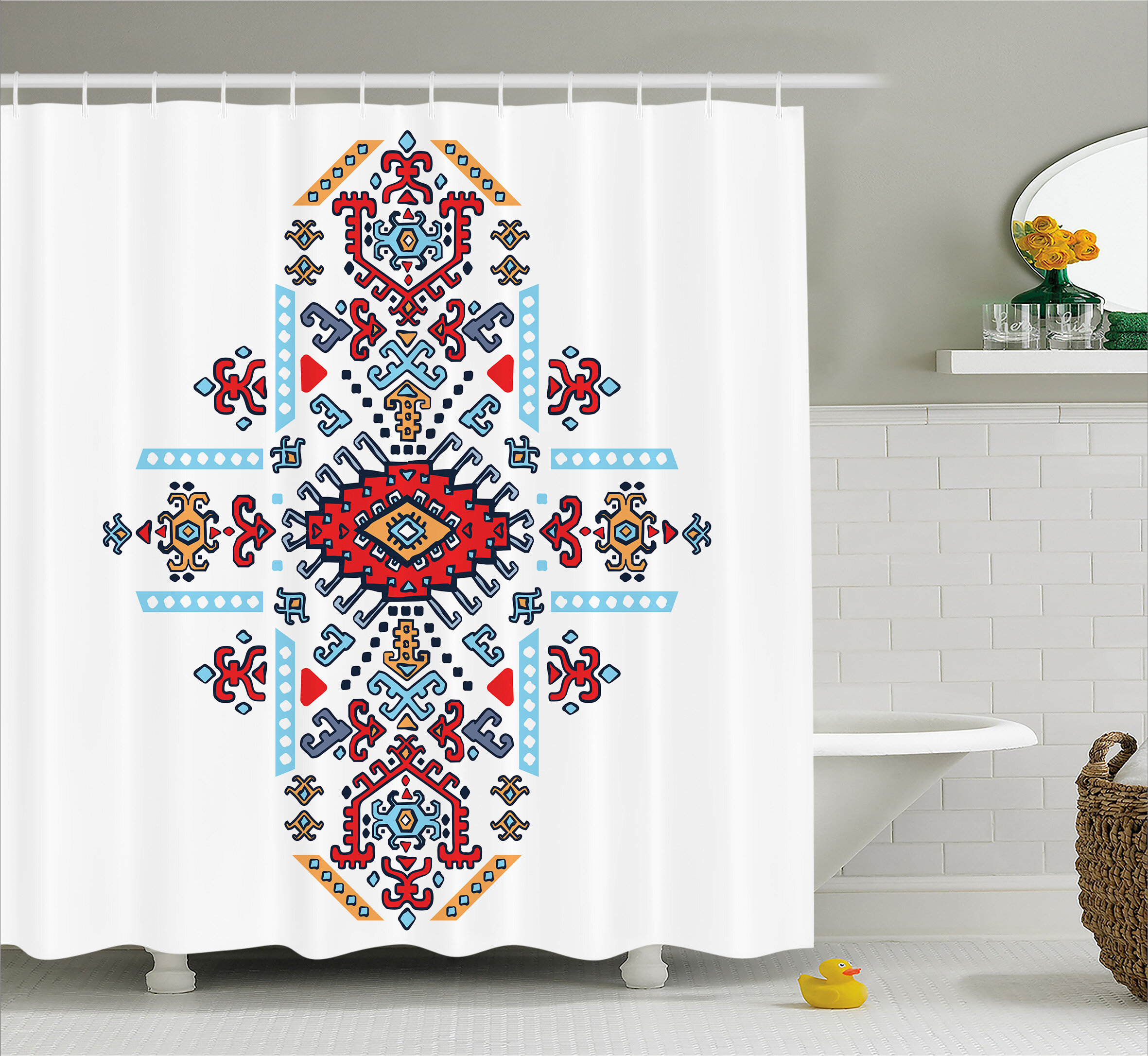 Union Rustic New Canaan Mexican African Pattern Shower Curtain Hooks Wayfair