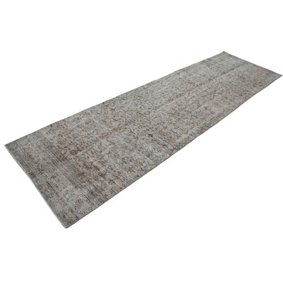One-of-a-Kind Peoria Hand-Knotted Gray 3' x 10' Runner Area Rug -  Isabelline, 6E7C1DA089B4456B8085B103D5D84943