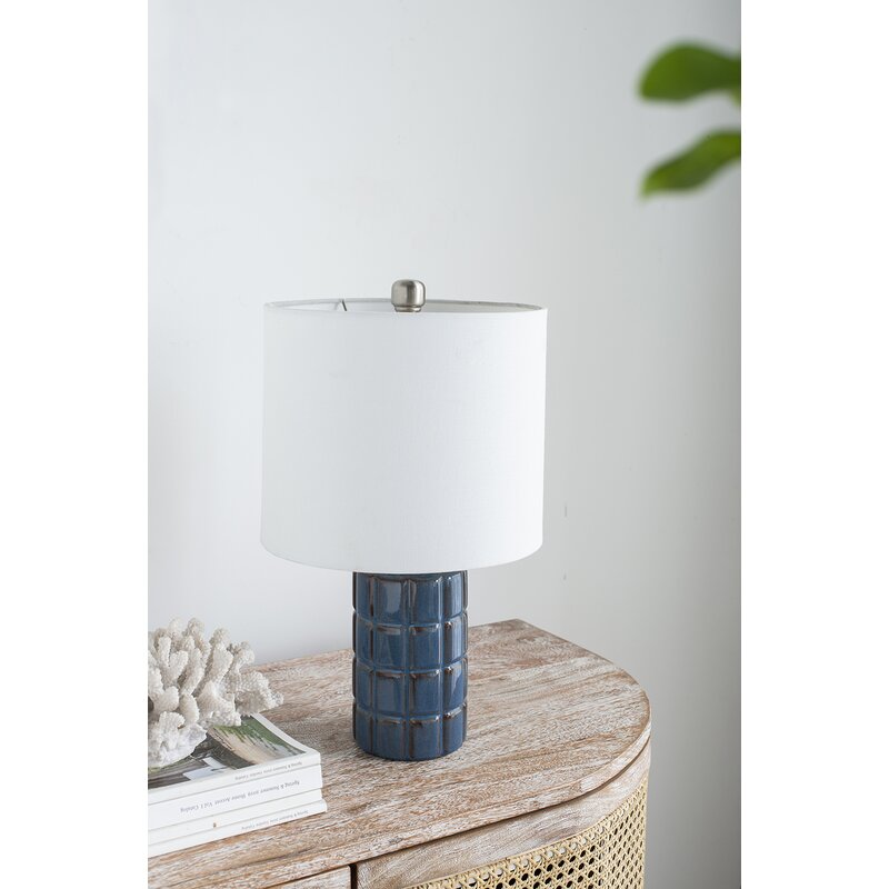 dark blue table lamp