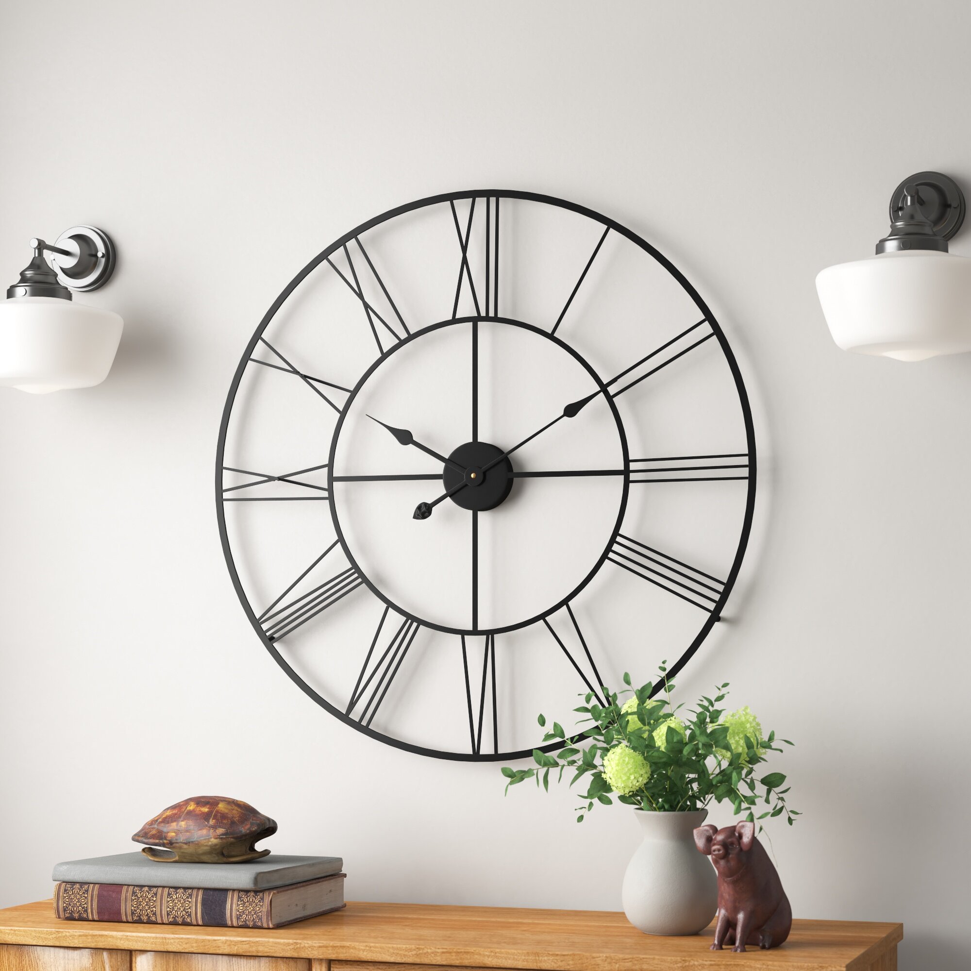 yyone Accurate Silent Non Ticking Battery Operated Wooden Decorative Wall Clock for Office Living Room Bedroom 12inch Circle of Fifths Round Wooden Wall Clock