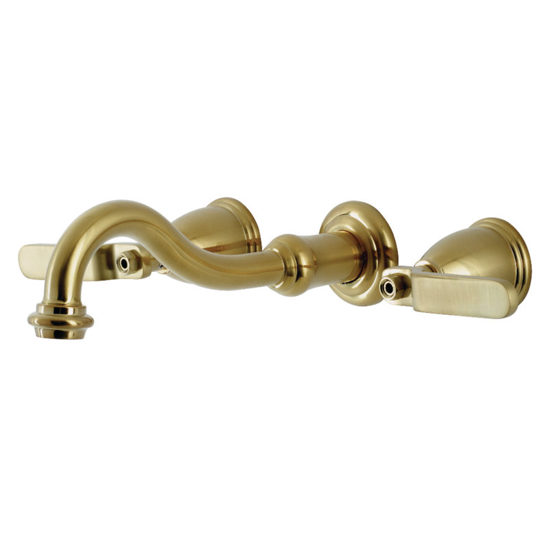 Kingston Brass Whitaker Double Handle Wall Mounted Roman Tub Faucet Wayfair