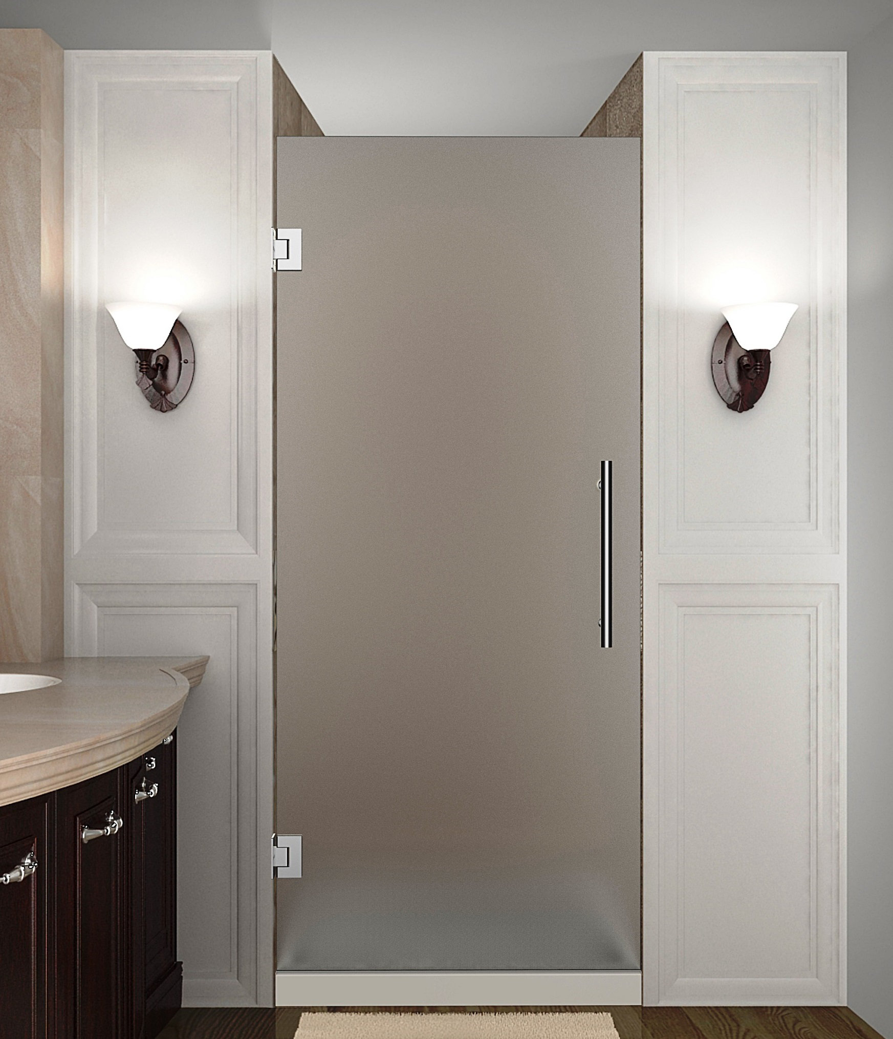 Aston Cascadia 35 X 72 Hinged Completely Frameless Single Panel