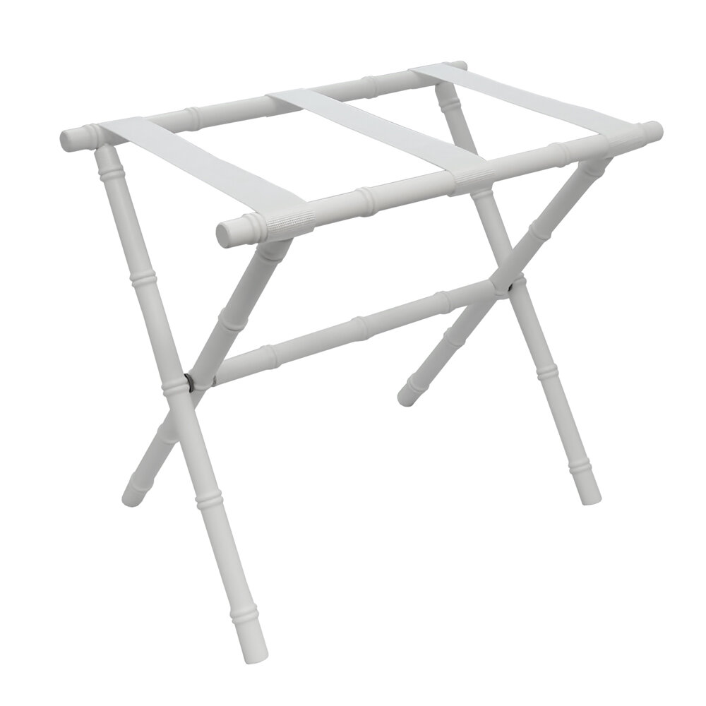 white folding luggage rack