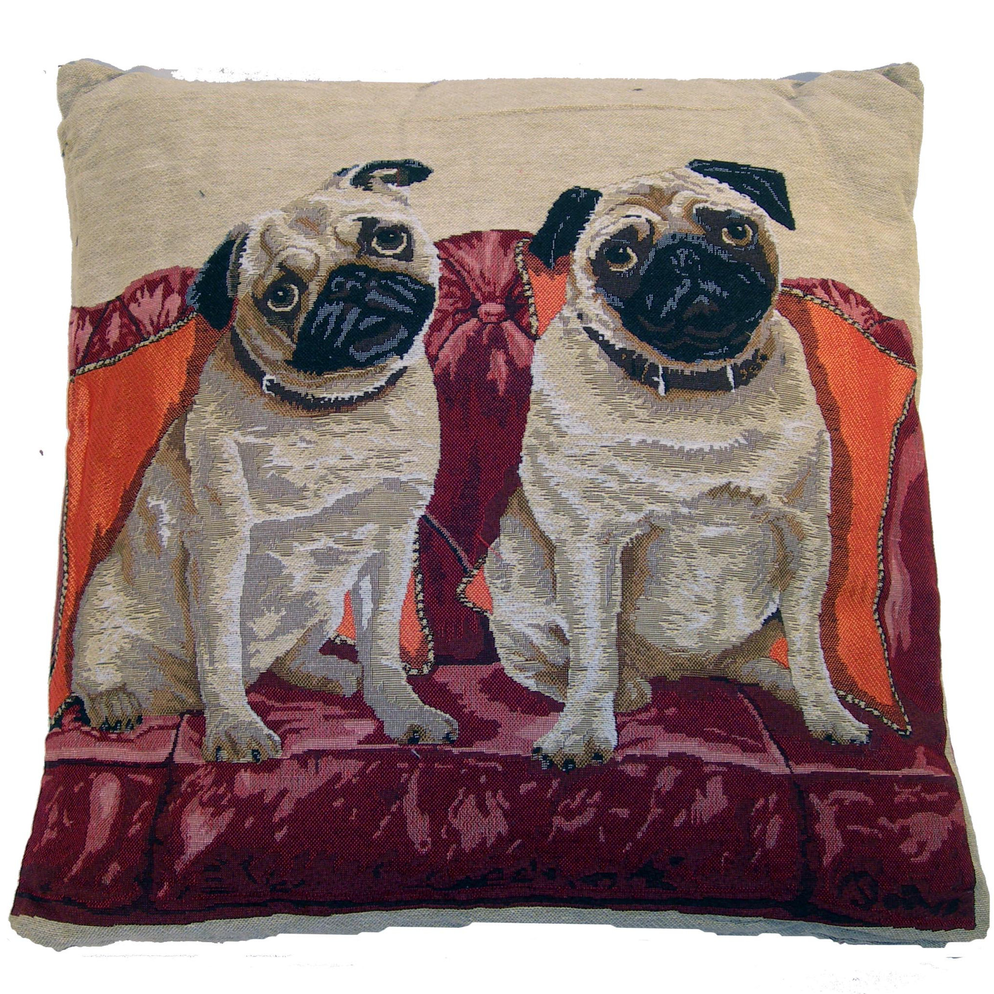 pug throw pillow