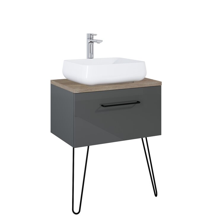 Modernmoments 70 4 Cm Breiter Freistehender Einzelwaschtisch Annica Wayfair De