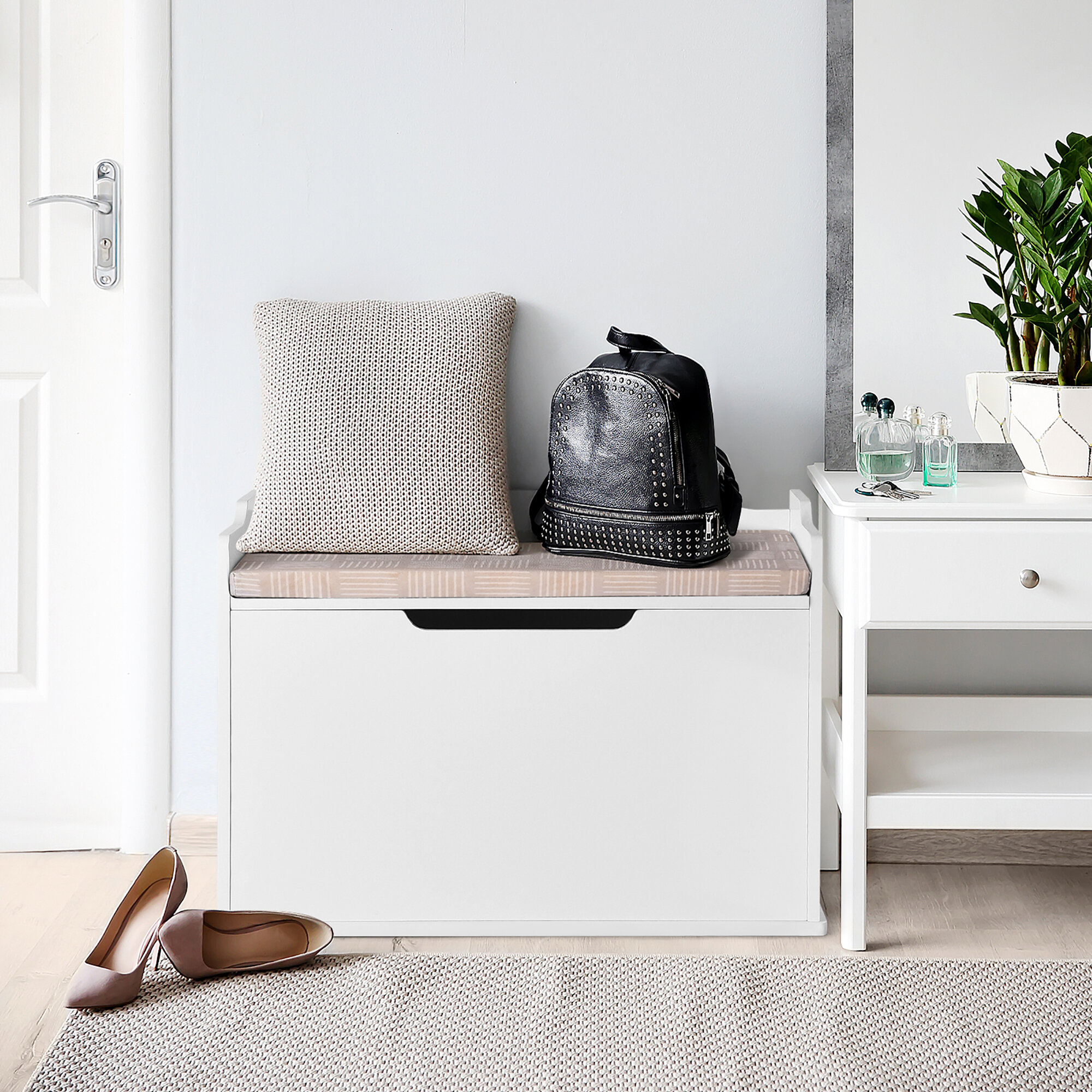 toy box with cushion top seat