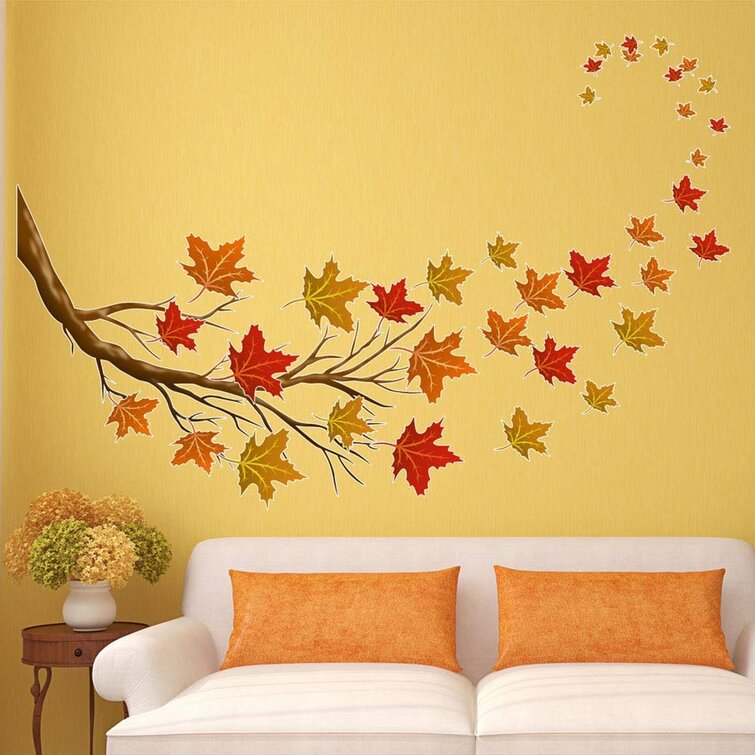 Acorn Canvas Wall Art Acorn On Branch With Leaves Wall Art Brown And Orange Wall Decor Nature Print Canvas Art Autumn Leaves Canvas