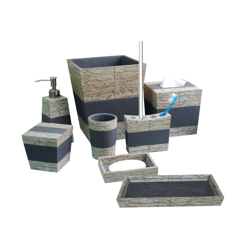 Basics Rustic Bathroom Accessory Collection Toilet Brush Holder Standard