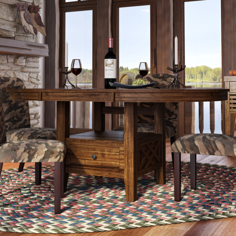 Loon Peak Birney Counter Height Extendable Dining Table Wayfair Birney Counter Height Extendable Dining Table