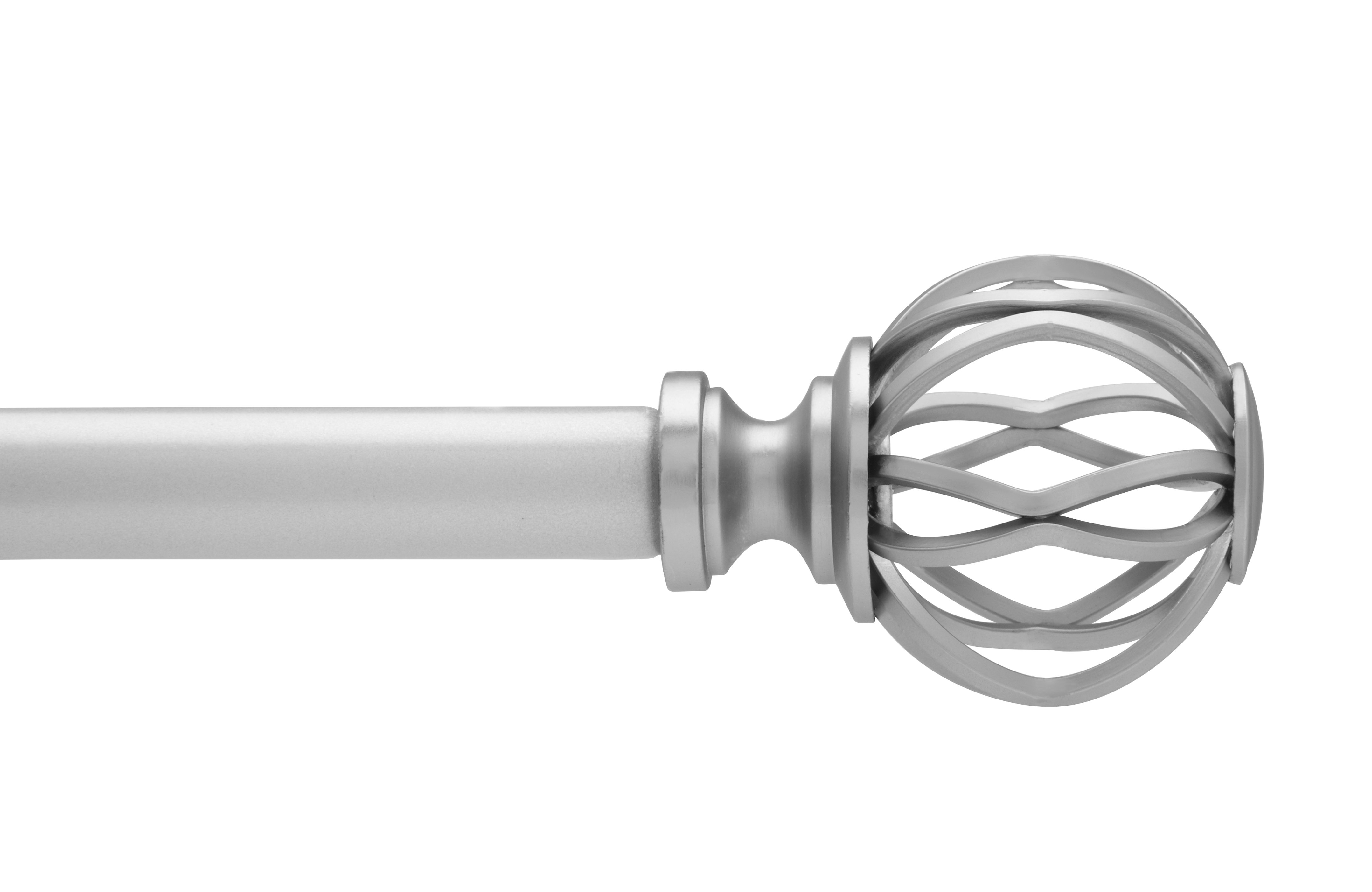 Basics Lattice Cage Curtain Rod Finials Set of Two Black