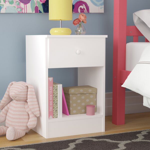 white nursery nightstand