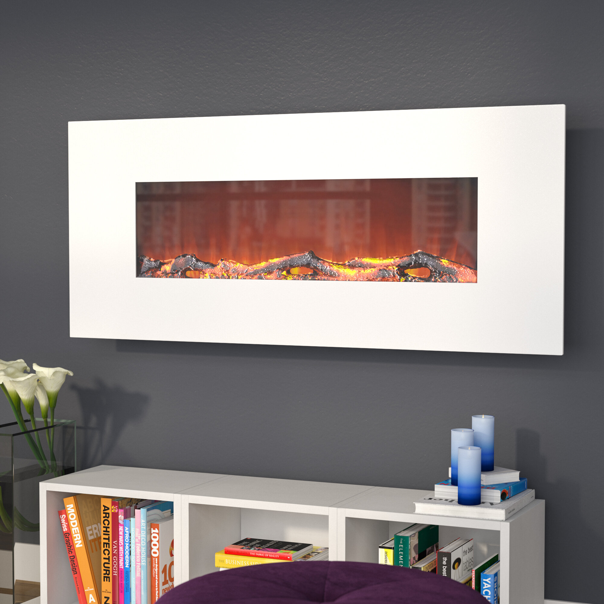 Wall Mounted White Electric Fireplaces Stoves You Ll Love In 2021 Wayfair